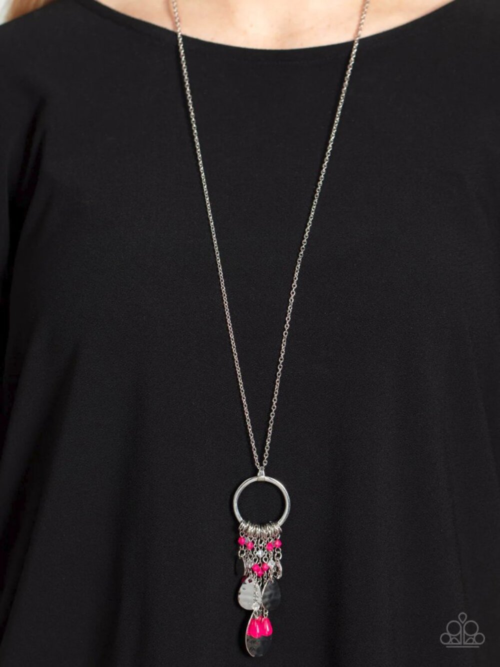 Paparazzi Jewelry Accessories - Totally Trolling - Pink Necklace - Vintage